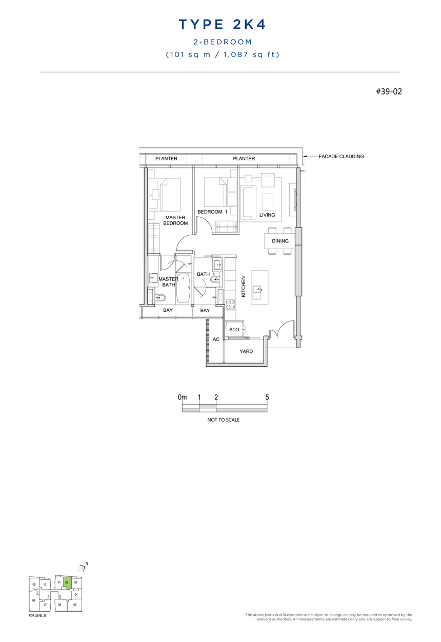 2 Bedroom Floor Plan South Beach Residences