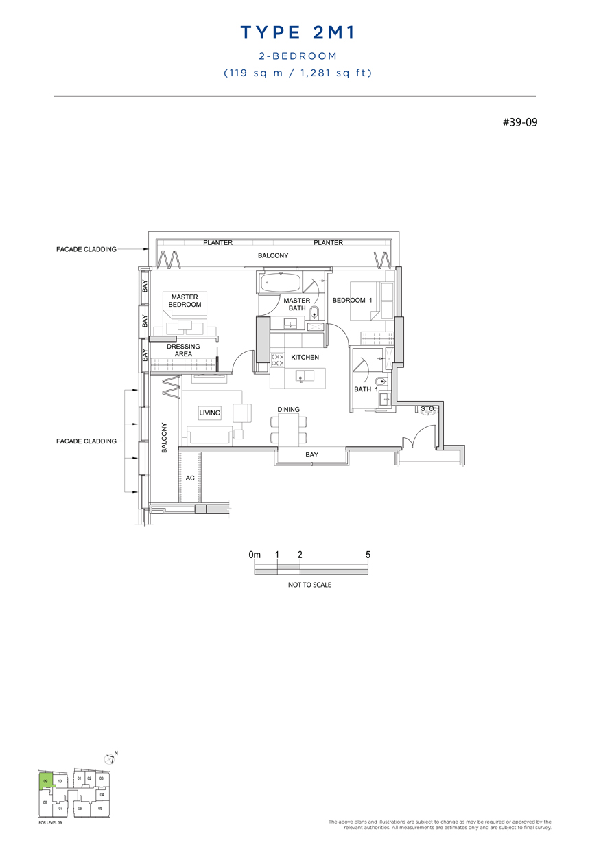 2 Bedroom Floor Plan South Beach Residences